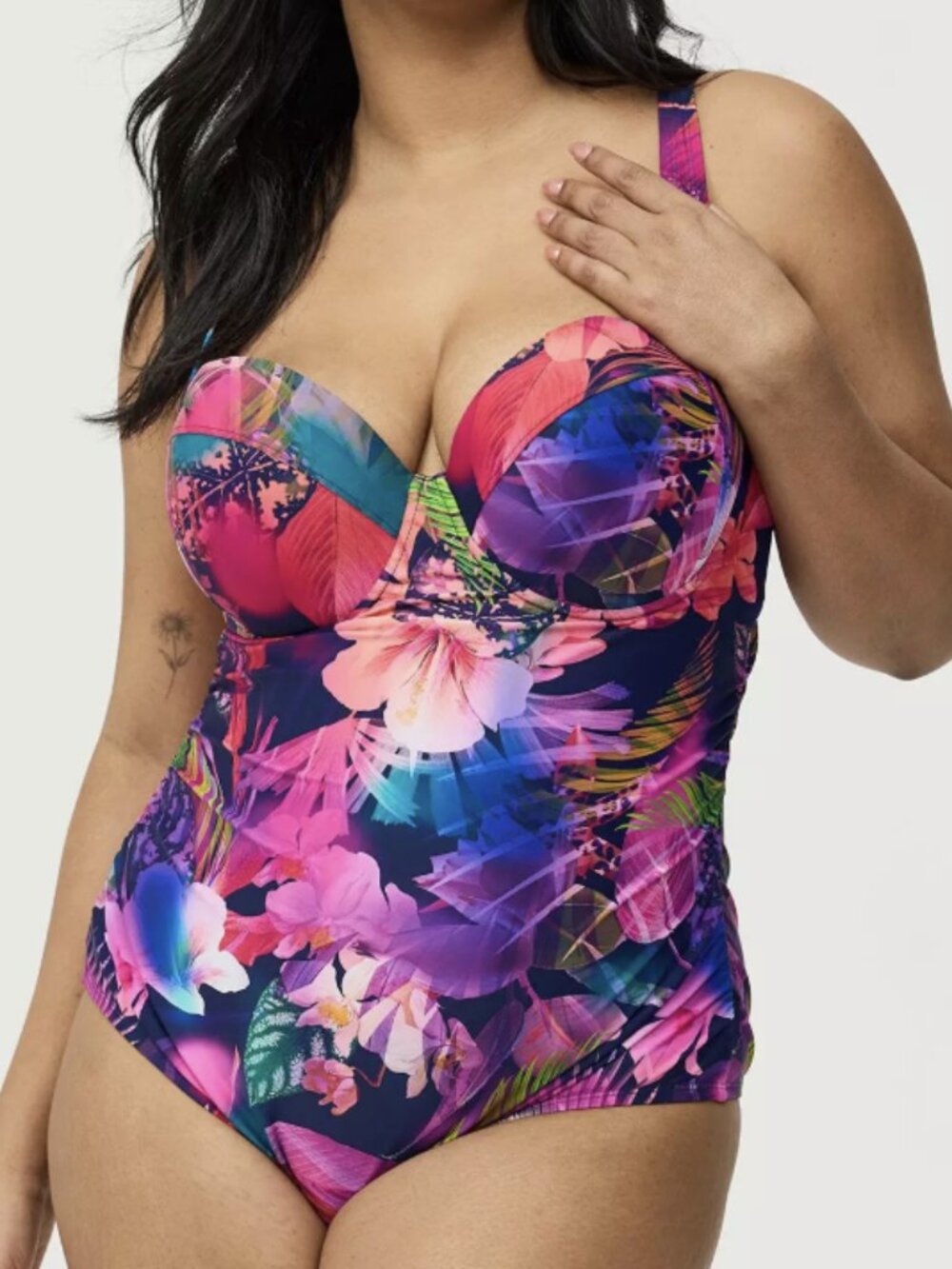 Torrid 3X -DD/F Slim Fix Push-Up Cheeky One Piece Swimsuit